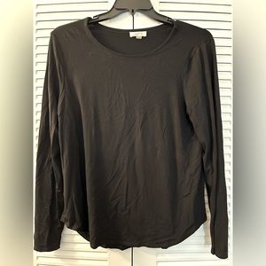 Cupio black tee top, long sleeves SZ XL - washed not worn